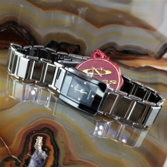 Women's ONISS Diamond Tank Tungsten Steel Watch - Picture 1 of 6